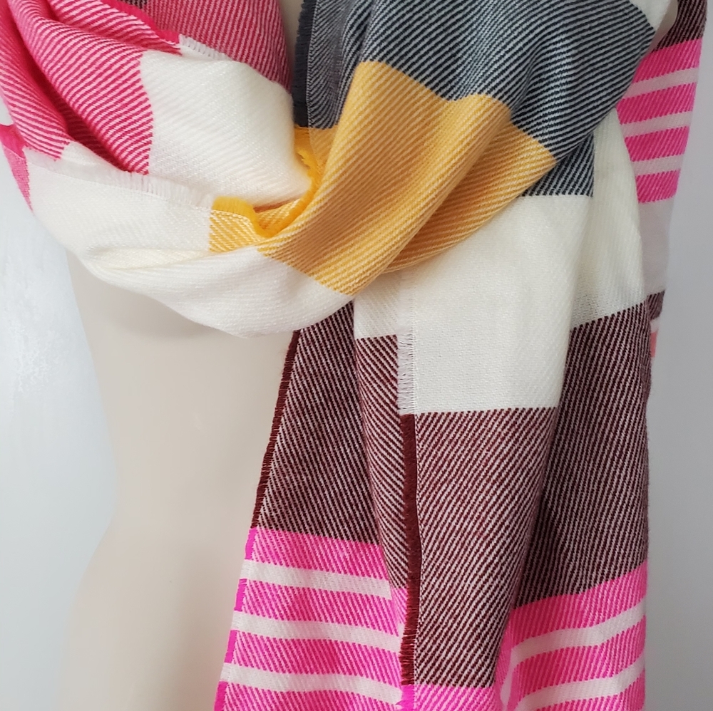 Gap Womens  long Striped Scarf 25 x 78